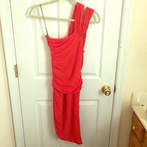 Asymmetrical Coral Dress